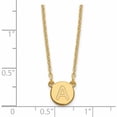 thumbnail image 3 of Ss/Gold Plated Sterling Silver Gold-Plated Tiny Circle Block Letter A Initial Necklace Made In United States -Jewelry By Sweet Pea, 3 of 3