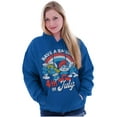 thumbnail image 4 of Retro Smurfs Cartoon 4th of July Hoodie Sweatshirt Women Men Brisco Brands M, 4 of 6