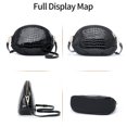thumbnail image 4 of FEIMINA Genuine Leather Crossbody Bag, Womens Black Tote Bag/Purse Lots Of Pockets, Crocodile Shoulder Bag, Designer Purses,  Lightweight Dome Tote (Black), 4 of 9