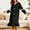 Black, variant on OGLCCG Women's Cozy Long Sleeve Fleece Nightgown Solid Color Winter Warm Sleep Dress Cute Bow Crewneck Soft Loungewear Nightgown