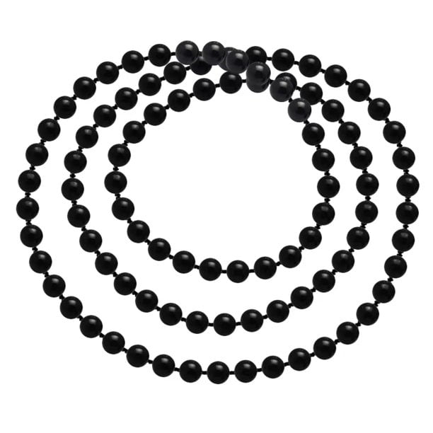 Shungite Polished Beads Bulk Set 50 pcs for Crafting Handmade Crystal Jewelry