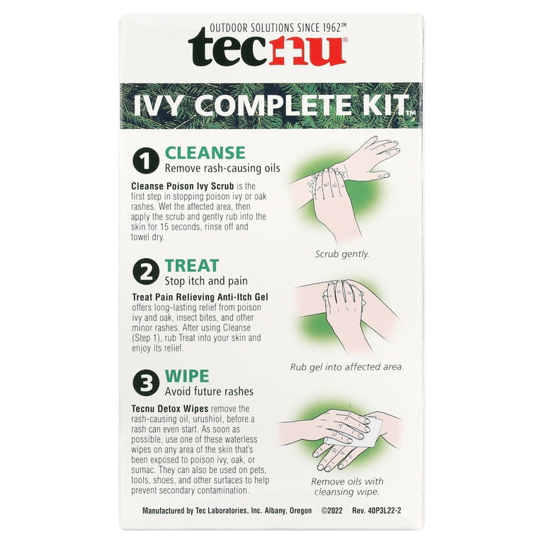 Tecnu Ivy Complete Kit, Poison Ivy Scrub, Itch Relief Gel, Detox