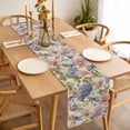 thumbnail image 3 of Table Runner 36 Inches Long for Kitchen Dining, Vintage Flowers Dresser Scarf Farmhouse, Dining Table Decorations for Wedding/Parties, Spring Watercolor Floral Dragonflies Beige 13 x 36 In, 3 of 8