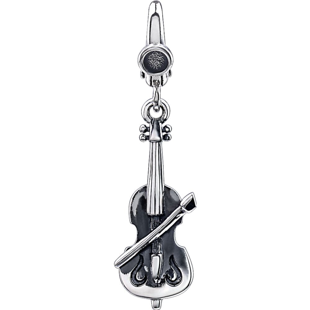 Diamond2Deal 925 Sterling Silver Violin Charm Pendant Charm Fine