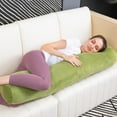 thumbnail image 2 of Bolster Pillow for Bed, Long Round Body Pillow for Adults with Removable Velvet Cover, Decorative Tube Roll Cylinder Pillow,, 2 of 5