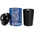 thumbnail image 2 of Global Industrial GBE261948BL Outdoor Diamond Steel Trash Can, 36 gal, Dome Lid, Blue, 2 of 6