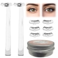thumbnail image 2 of HOT Sale! Instant Shaping Eyelash , 2 Pieces Long Stick, 3 Pairs Of Fake Eyelash Templates, With Ink Pad, Create Different Eyelash Styles 10ml Eyelashes Lashes Makeup Lash clusters, 2 of 3