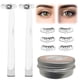 thumbnail image 2 of Buy 2 get 10% off Instant Shaping Eyelash , 2 Pieces Long Stick, 3 Pairs Of Fake Eyelash Templates, With Ink Pad, Create Different Eyelash Styles 10ml Makeup Eyelashes Lashes, 2 of 3
