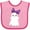 Pink and Fuchsia, variant on Inktastic Halloween, Ghost, Ribbon, Bow, Trick or Treat, Boo Girls Baby Bib
