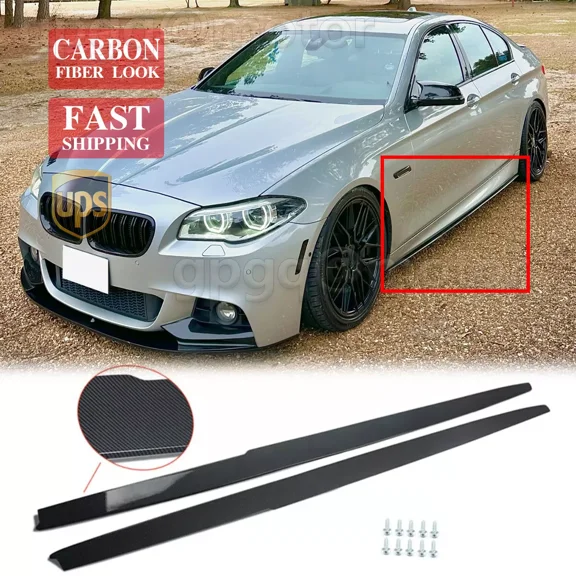 For BMW 2 SERIES 2014-2020 F22 F23 F44 Performance Side Skirt Carbon Fiber Extension Splitter