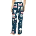 thumbnail image 3 of Balery Dental print Women's Pajama Pants,Ultra Lightweight Pjs,Lounge Pant-Small, 3 of 9