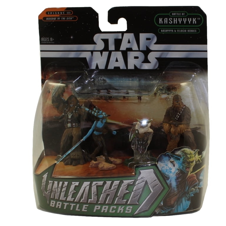 Star Wars Unleashed Battle 4 Pack Yoda, Captain Tarfful, Chewbacca