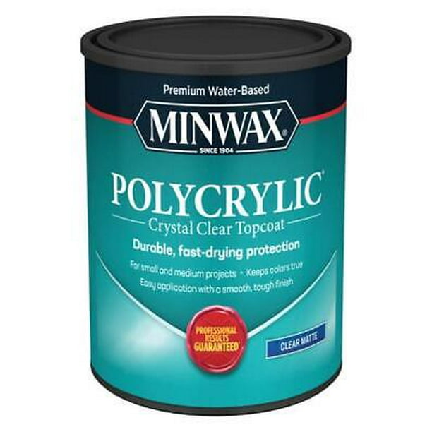 Minwax WaterBased Crystal Clear Matte Polycrylic Protective Finish 1