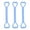 blue, variant on ZZkhGO 3-Pack Elastic Exercise Bands with Handles, Non-Slip Resistance Bands, Portable Workout Equipment for Home Gym Travel Yoga Pilates, Blue