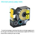 thumbnail image 2 of GREENCYCLE 3PK Compatible for Dymo D1 45808 S0720880 19mm 3/4'' x 23ft Black on Yellow Label Tapes work in LabelManager 450 450D 500TS, 2 of 7