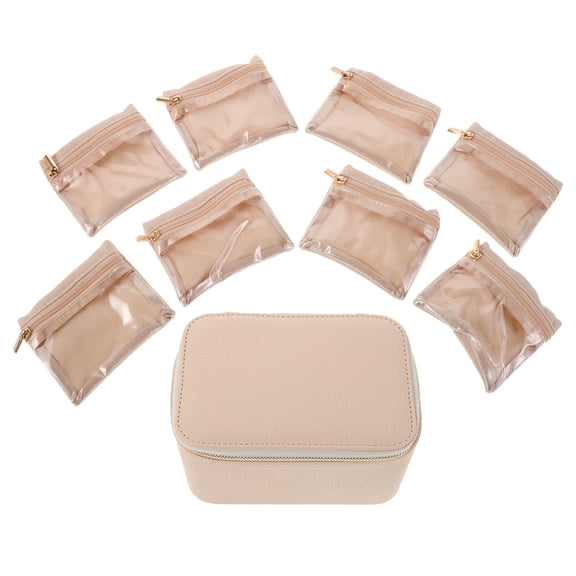 KALLORY White Travel Jewelry Organizer Case Set with Soft Lining, Multiple Compartments for Secure Storage and Easy Access