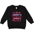 thumbnail image 2 of Inktastic Valentine's Day I'm My Daddy's Girl and My Mommy's World Toddler Sweatshirt, 2 of 4