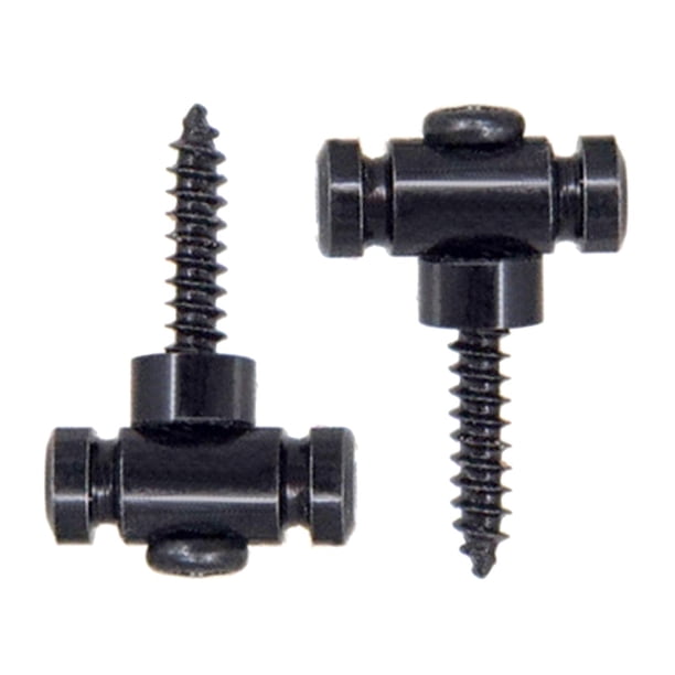 2x Retenedores de Cuerdas para Guitarra Eléctrica Accesorios de Guitarra Guías de Cuerdas con Tornillos Negro