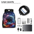 thumbnail image 6 of Fotbe Outer Space Floating Numbers And Letters Travel Laptop Backpack, Business Slim Sturdy Laptops Backpack, Water Resistant College School Computer Bag Gift for Men & Women Fits 15.6 Inch Notebook, 6 of 8