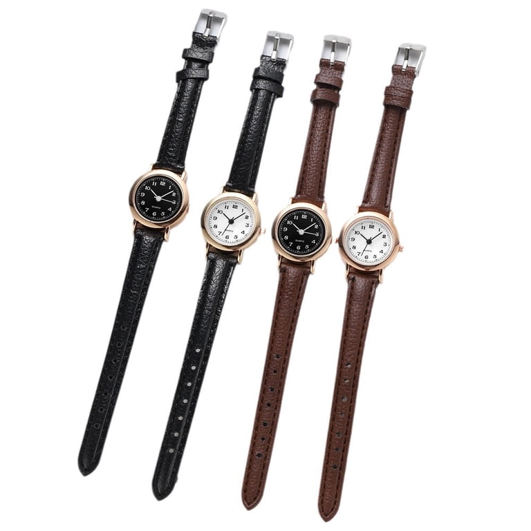 30mm Minimalist Quartz Watch with Leather Band Women main image 3