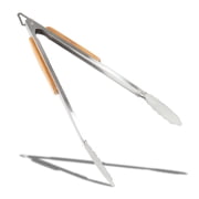 BBQ-AID 3 Piece Grill Set BBQ Accessories - Kitchen Tongs, Metal Spatula & Fork Utensils - Heavy Duty Stainless Steel Barbecue Grill Utensils for Outdoor Grill with Solid Sturdy Wood Handles