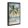 thumbnail image 2 of Stupell Industries Coastal Shady Palm Beach Escape Black Floating Frame Canvas Art, 17 x 25, by Petals Prints Design, 2 of 8