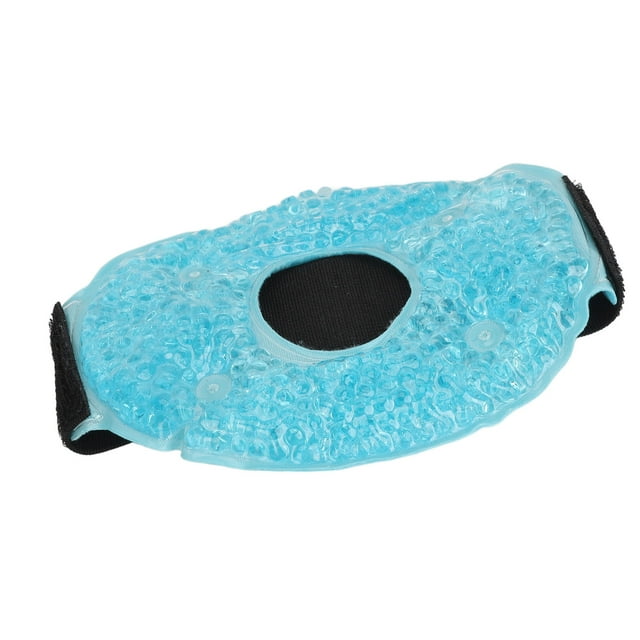 Hot Cold Gel Bead Ice Pack, Reduce Discomfort Hot Cold Gel Ice Pack Hook and Fastener Reusable Plush Surfaces for Ankles for Daily Use