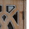 thumbnail image 6 of S-HOME Vintage Wall-Mounted Cabinet in Rustic Wood Finish, 21.26 Inch Accent Chest with Decorative Cutout Doors for Bathroom and Living Room Storage, Natural & Light Brown, 6 of 10