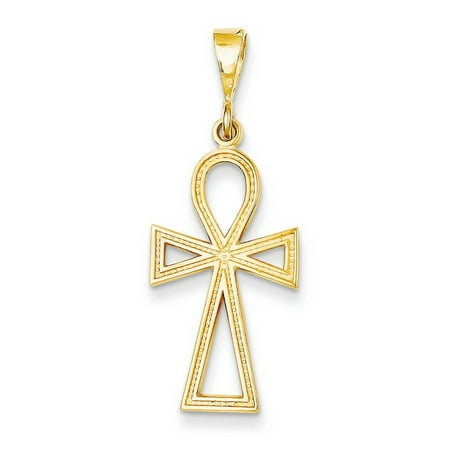 Gold Ankh Charm - 14k Yellow Gold Ankh Cross Charm