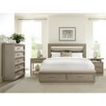 thumbnail image 5 of Riverside Furniture Cascade 1-Drawer Wood Nightstand in Dovetail Gray, 5 of 6