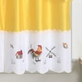 thumbnail image 2 of Rooster Embroidered 3-Piece Kitchen Curtain Tiers & Swag Set, Yellow color, 58x36 & 28x36 inches for daily life and holiday, 2 of 3
