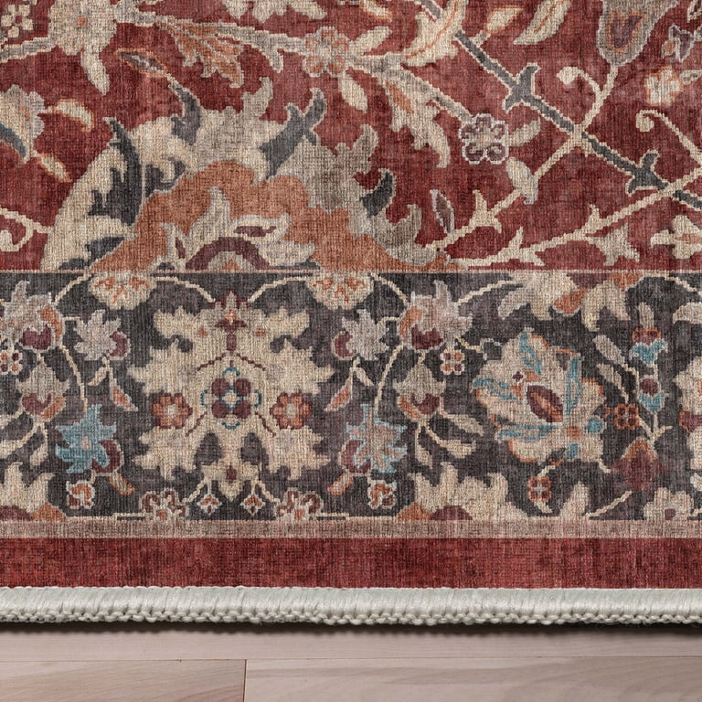 Well Woven Asha Liana Vintage Oriental Red 6' x 9' Machine