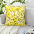 thumbnail image 5 of LNWH Decorative Pillow Covers, Geometric Yellow Background Square Sofa Decorative Knit Pillow Case, 22"x22", 5 of 8