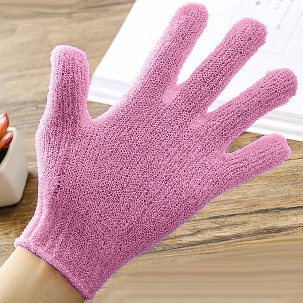 Guantes de nitrilo Guantes de baño masaje de guantes de baño herramientas limpias para la piel toalla de baño de cinco dedos para frotar la espalda Comprar 2 barco 3