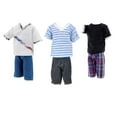 thumbnail image 2 of E-TING Lot 12 Items = 6 Set Fashion Dress Swimsuit Casual Outfit Suit Couple Dating Clothing Accessories + 6 Pairs Shoes for Girl Boy Dolls (Casual Wear Clothes + Dress + Swimwear), 2 of 5