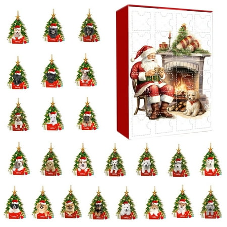 

Christmas Countdown ! 24 Unique 2D Acrylic Puppy Charms Surprise Blind Sand Timers for Kids 1 Hour