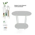 thumbnail image 4 of Table Basse, Table d'Appoint Ovale en Acrylique Robuste pour Bureau, 4 of 7