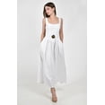 thumbnail image 5 of Vestido midi con cinturon Roman Fashion /Juvenil, 01680 (Blanco) blanco G, 5 of 5