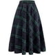thumbnail image 2 of Faldas largas de lana de tartán para mujer, largas, cálidas, con cintura elástica, talla grande, 2 of 4