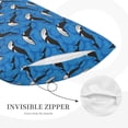 thumbnail image 3 of Pofeuu Whale And Sea Print Polyester Microfiber Plush Pillowcases, Super Soft and Cozy Pillow Case Covers with Envelop Closure（Pillow core not included）-14"x20", 3 of 6