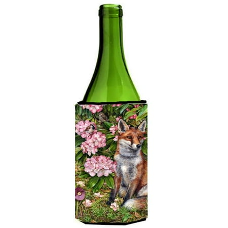 UPC 652513782531 product image for Fox Waiting in Flowers Wine Bottle Can cooler Hugger | upcitemdb.com