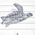 thumbnail image 3 of Marmont Hill "Blue Turtle" Painting Print on White Wood, 3 of 5