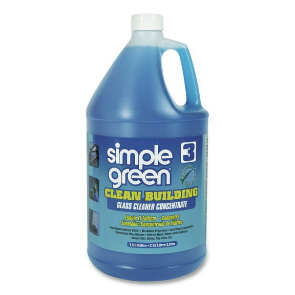 Simple Green 1210000211301 Clean Building 1-Gallon Glass Cleaner Concentrate - Unscented (2/Carton)