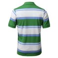 thumbnail image 2 of FashionOutfit Men's Basic Casual Short Sleeves Stripe 3 Button Placket Polo Shirt, 2 of 4