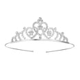 thumbnail image 1 of Rhinestone Tiara Crown Wedding Hair Accessory For Girls & Women, 1 of 8