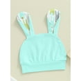thumbnail image 6 of Jxzom My First Easter Baby Girl Boy Outfit Bunny Romper Bodysuit Pants Bunny Ear Hat 0 3 6 9 12 18 Months 3Pcs Summer Clothes Set, 6 of 7