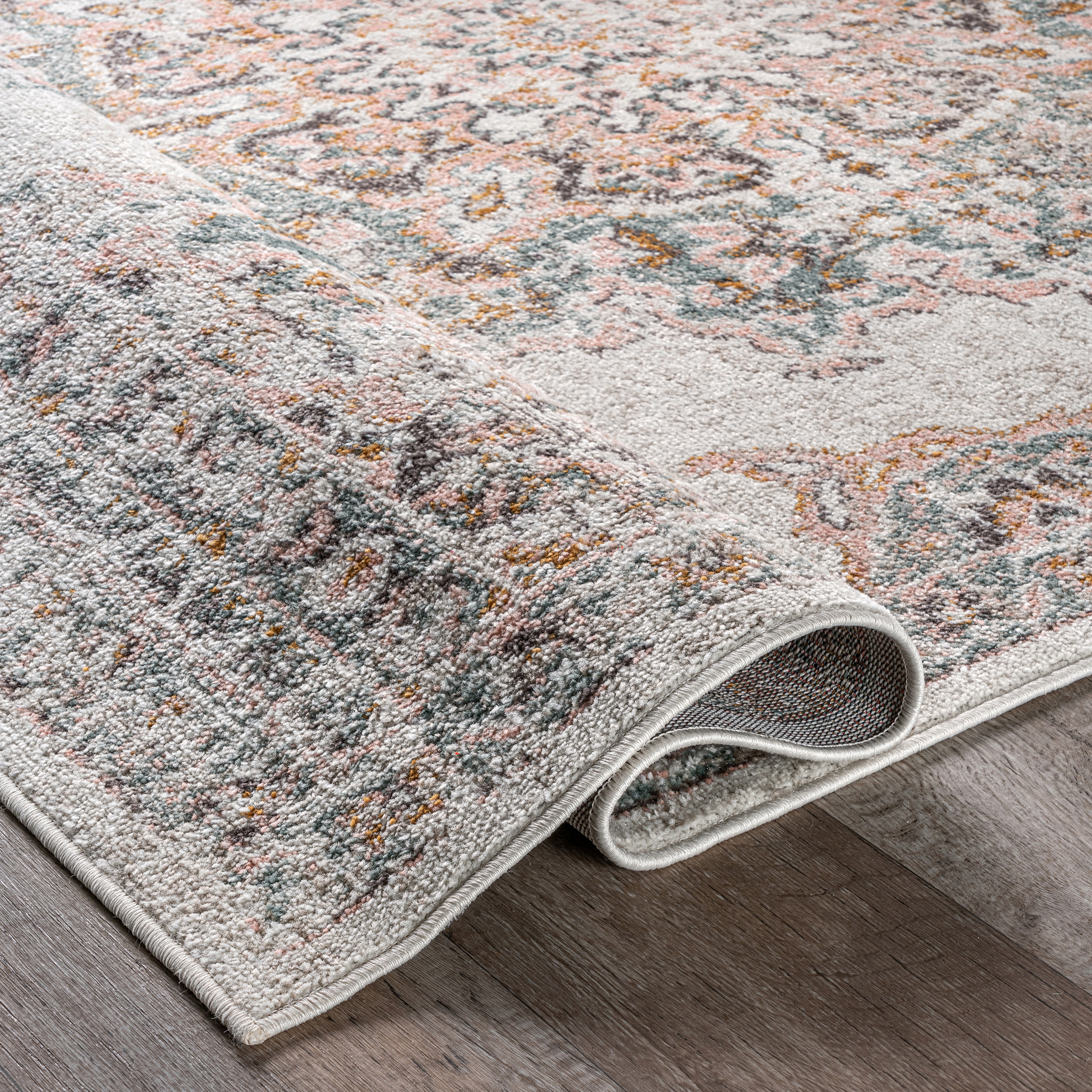 nuLOOM Vintage Medallion Liliana Area Rug, 7' 10" x 10', Beige