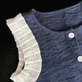 thumbnail image 6 of UngA Toddler Girl Summer Clothes Ruffle Tank Top and Loose Wide Leg Pants Kids Girls 2 Piece Outfits Set 6-7 Years,Navy, 6 of 6