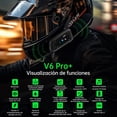 thumbnail image 2 of Intercomunicador V6 Pro 1pc cascos Moto negros IP67,audifonos bluetooth para casco,compatible con emparejamiento de 6 personas, 2 of 4