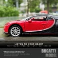 thumbnail image 6 of 1:36 Bugatti Toy Car Super Sport Vehicle Miniature Model Free Wheels Diecast Zinc Alloy Metal Collection Gift Car, 6 of 9